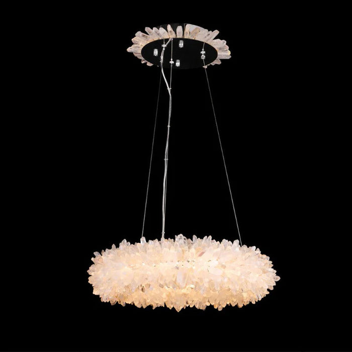 Modern Round/Oval/Linear/Square Natural Crystal Chandelier