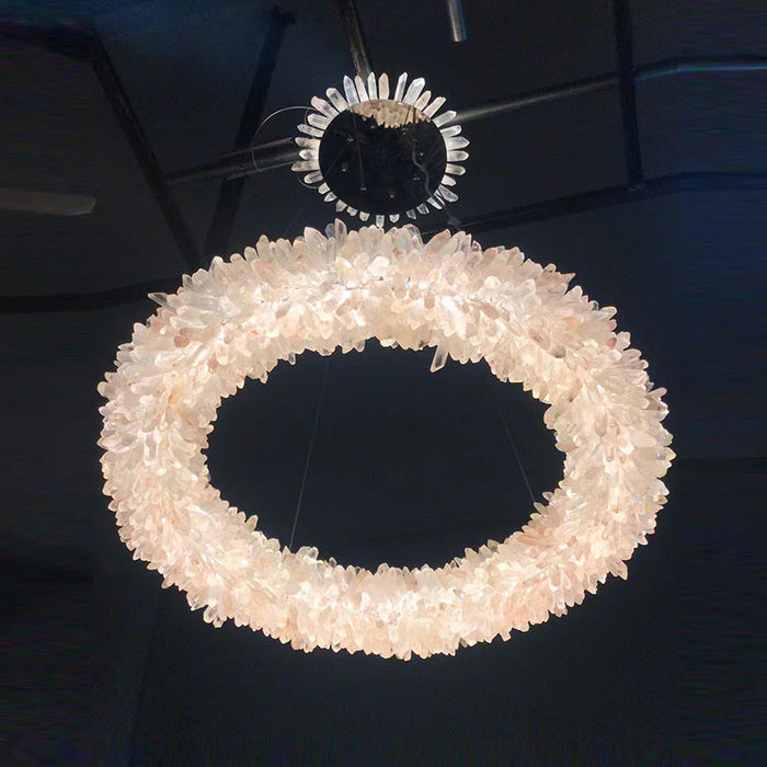 Modern Round/Oval/Linear/Square Natural Crystal Chandelier