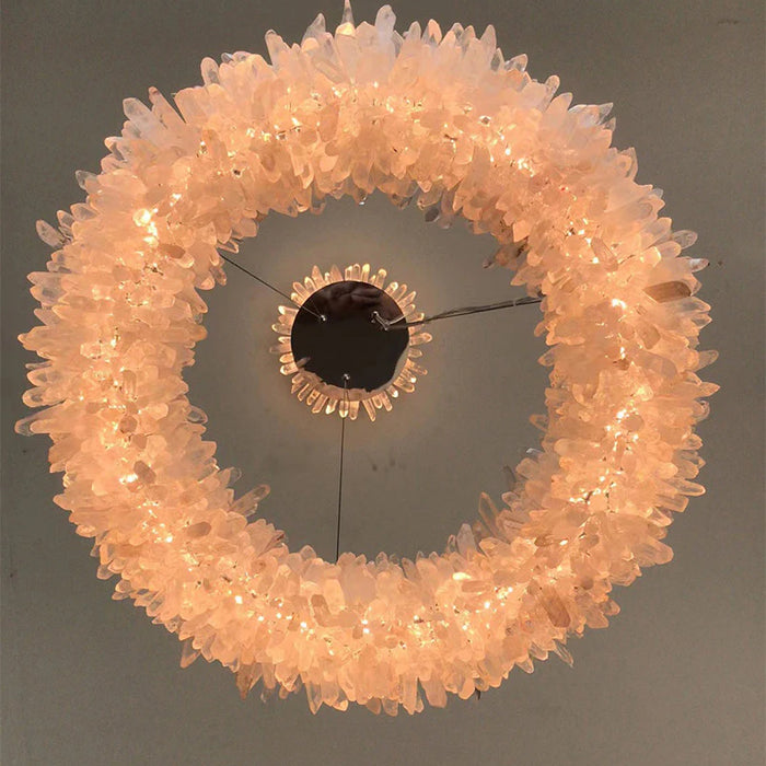 Modern Round/Oval/Linear/Square Natural Crystal Chandelier