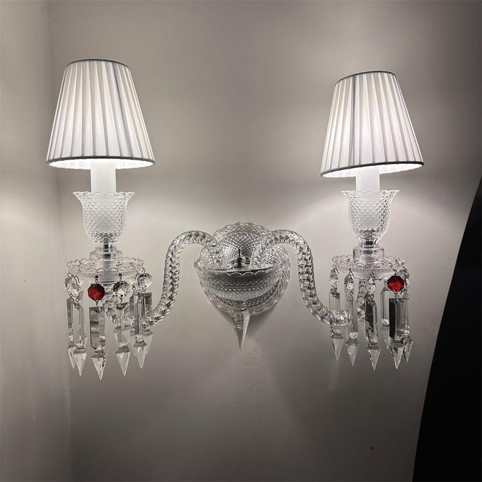 Luxury 2-Candle Crystal Wall Lamp