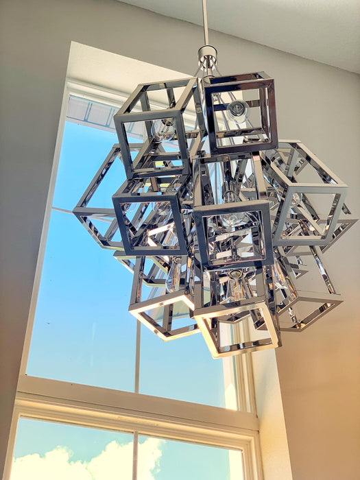 Modern Cube Cluster Chandelier for Living Room/Staircase/Foyer