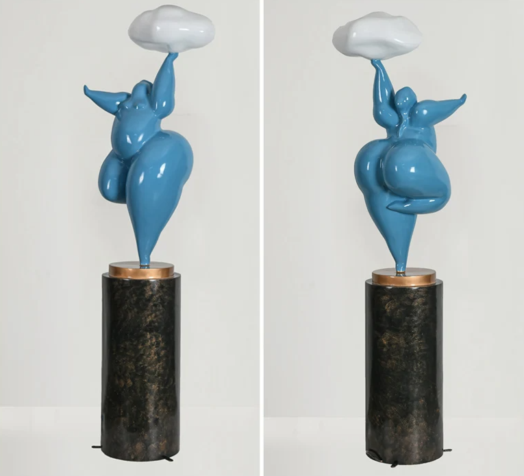 Abstract Creative Figure Sculpture Cloud Floor Lamp