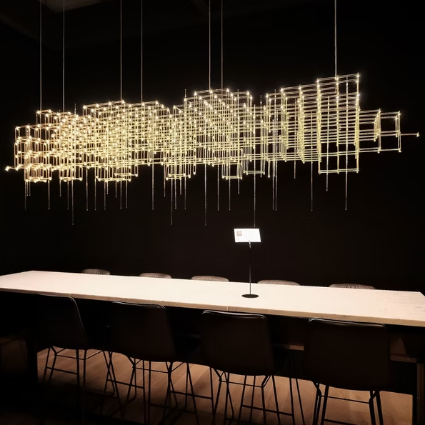 Modern Geometric Sputnik Chandelier