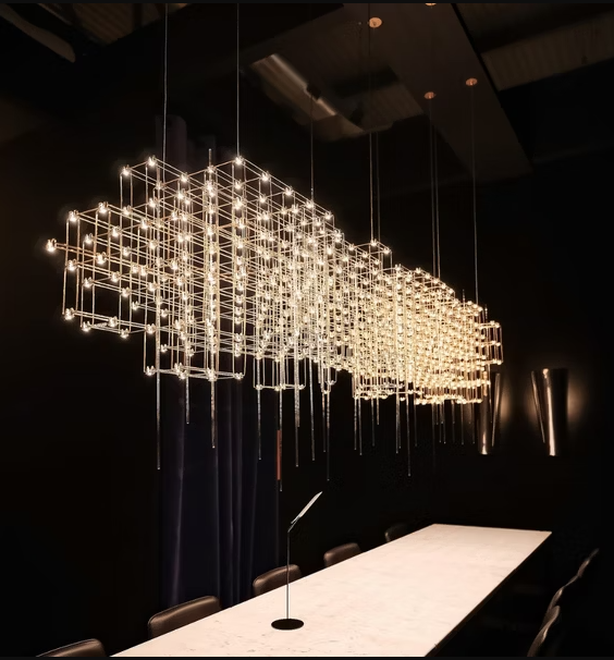 Modern Geometric Sputnik Chandelier