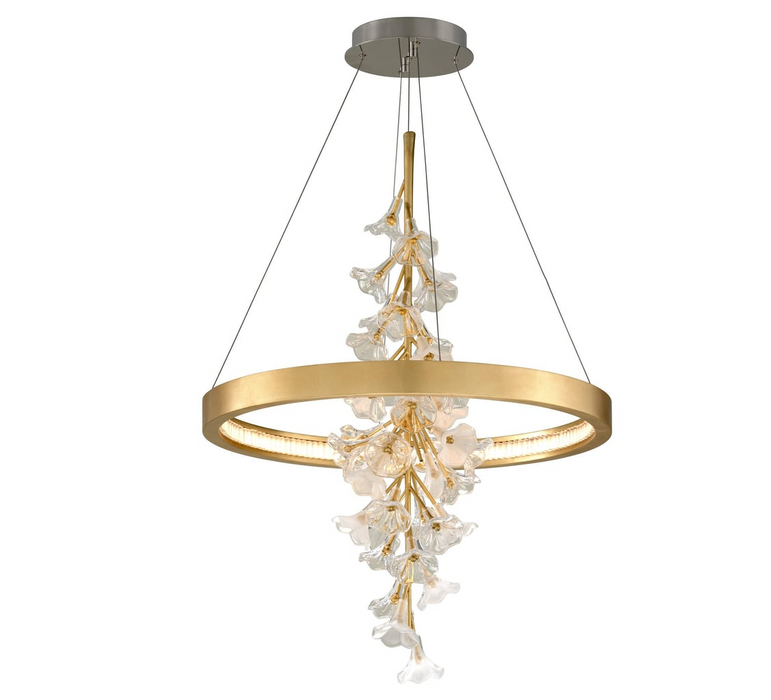 Modern Art Design Vertical Flower Chandelier for Low-ceiling