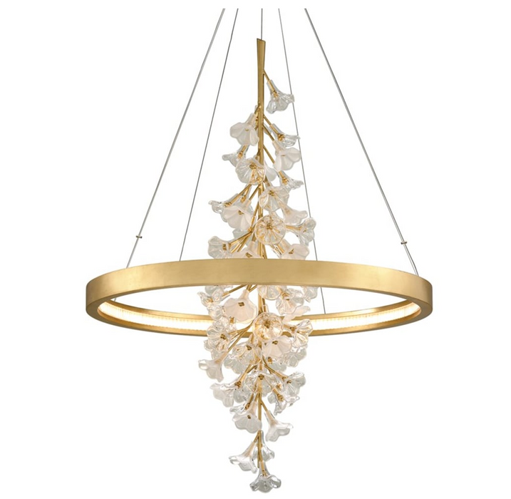 Modern Art Design Vertical Flower Chandelier for Low-ceiling