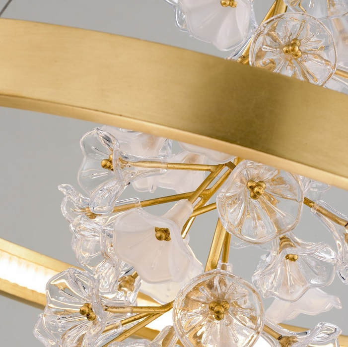 Modern Art Design Vertical Flower Chandelier for Low-ceiling