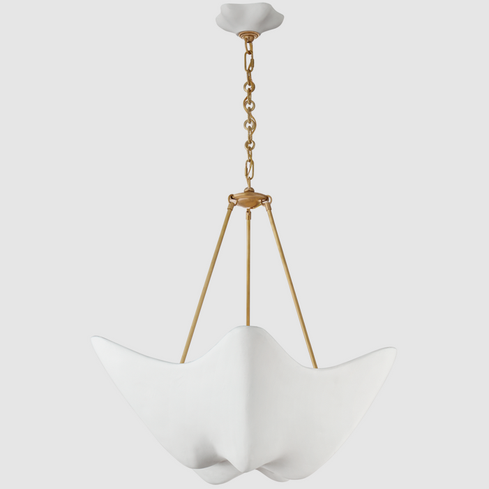 Modern White Cloudflow Pendant for Low-ceiling