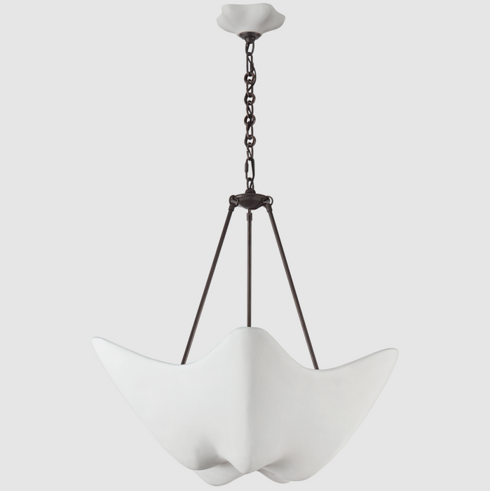 Modern White Cloudflow Pendant for Low-ceiling