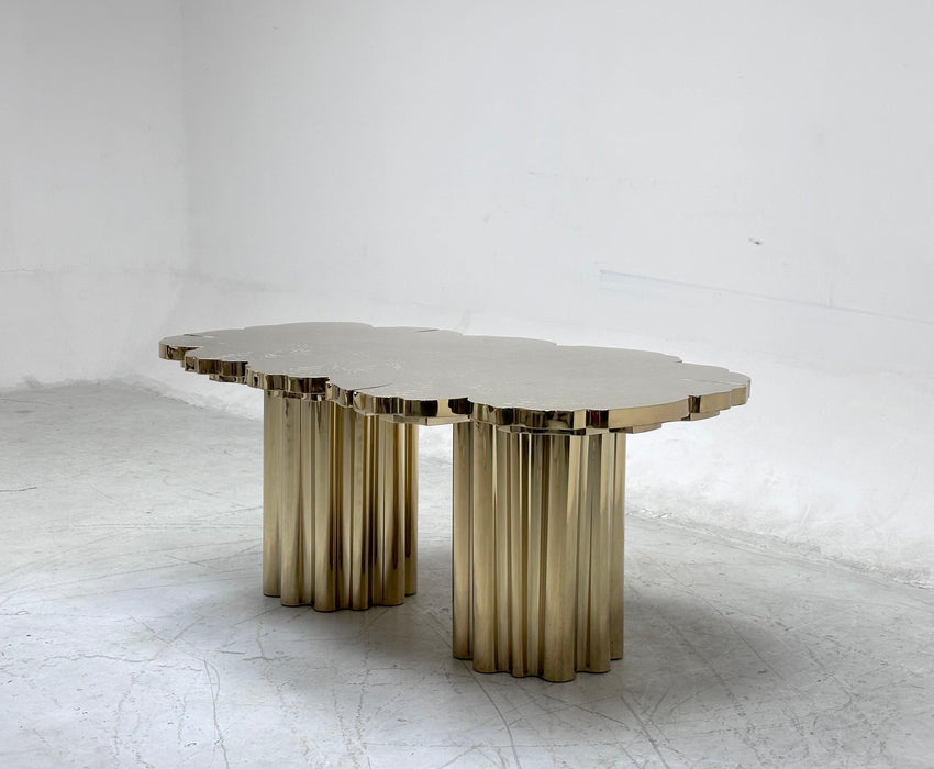 Luxury Italian Style Stainless Steels Dining Table in Gold/Silver/Copper Finish Color