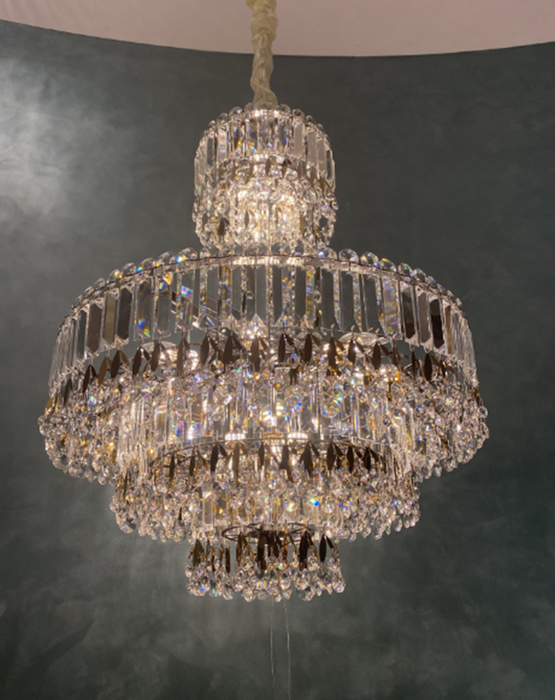 Luxury Empire Leaves Crystal Chandelier for Staircase/Foyer/Living Room