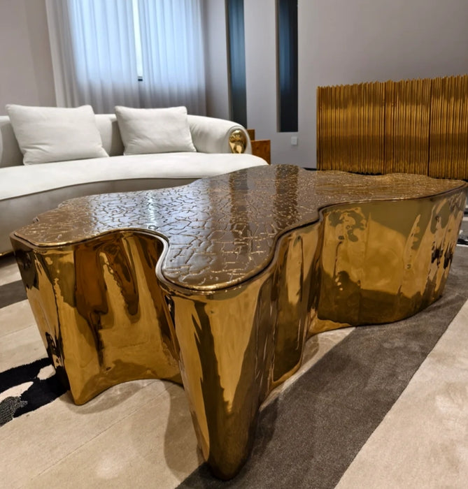 Luxury Golden Stump Coffee Table