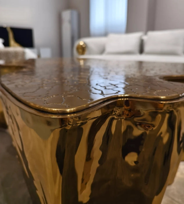 Luxury Golden Stump Coffee Table