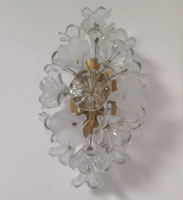 Modern Ccreative Glass Jasmine Wall Light