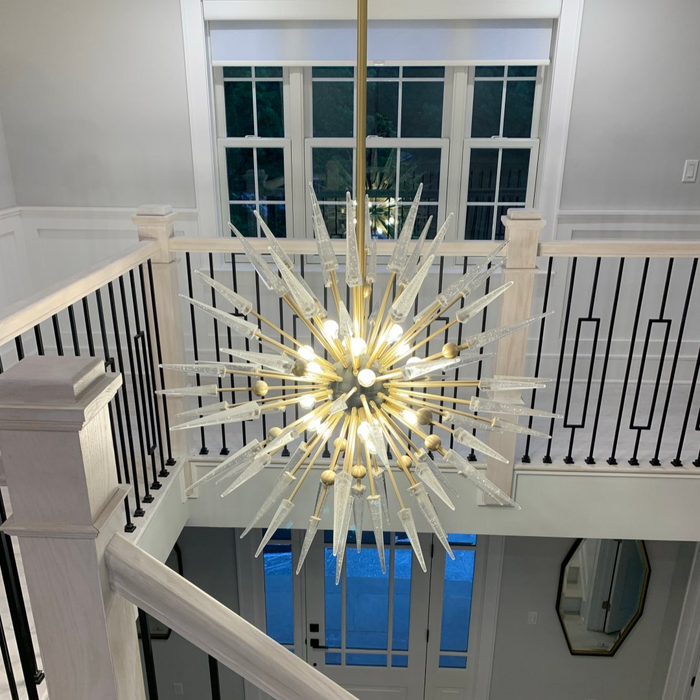 Modern Sputnik Sphere Crystal Chandelier for Low-ceiling