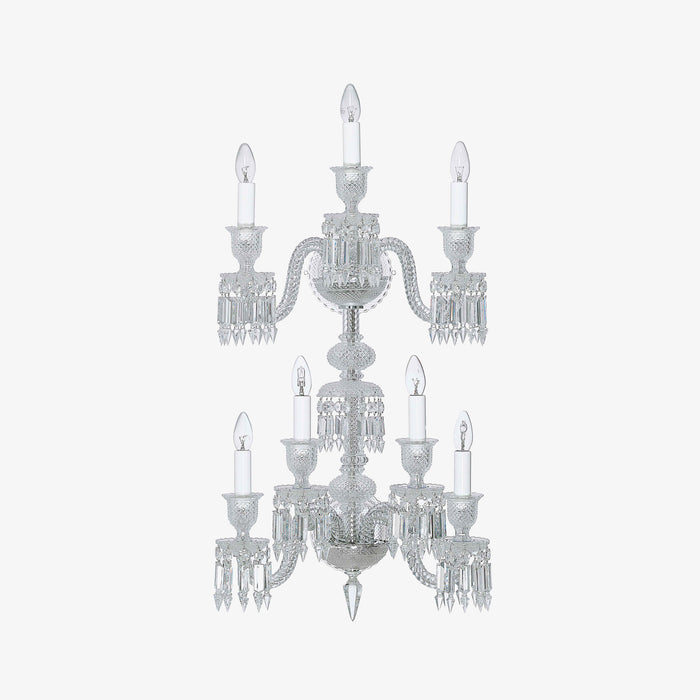 Luxury 7-Candle Light Clear Crystal Wall Lamp