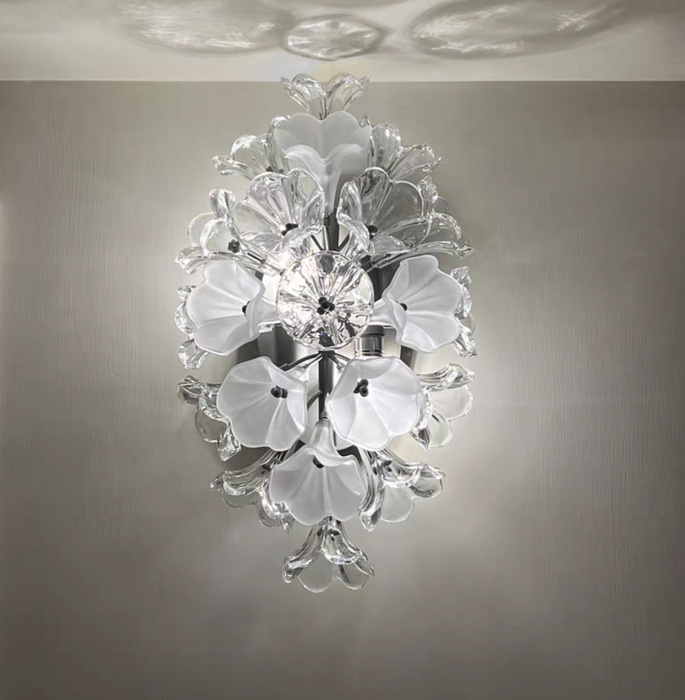 Modern Ccreative Glass Jasmine Wall Light