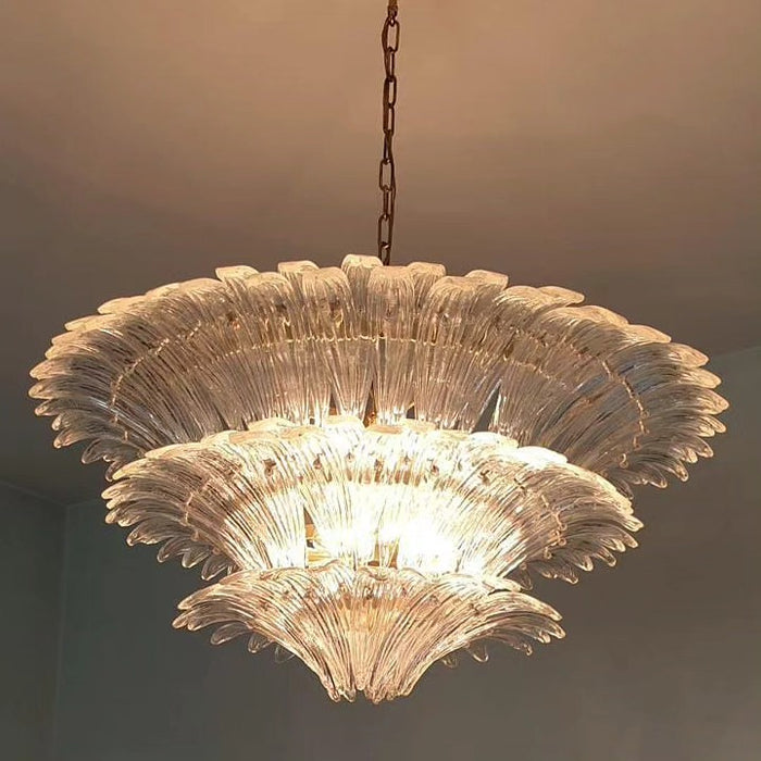 Flower Blossom Art Glass Chandelier for Living Room/Bedroom