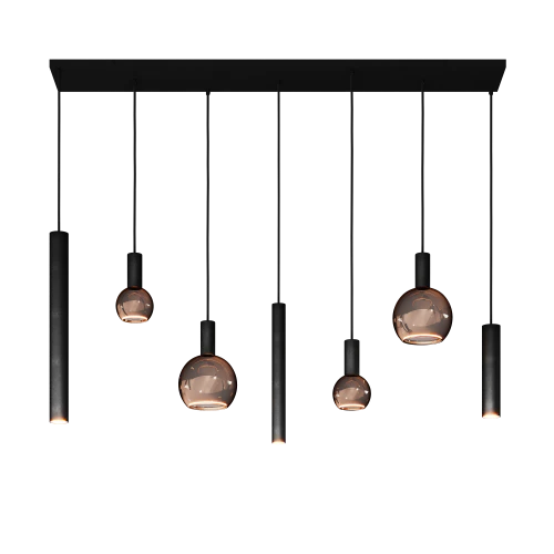 Lámpara colgante minimalista moderna de 6/7 bombillas y columnas para comedor