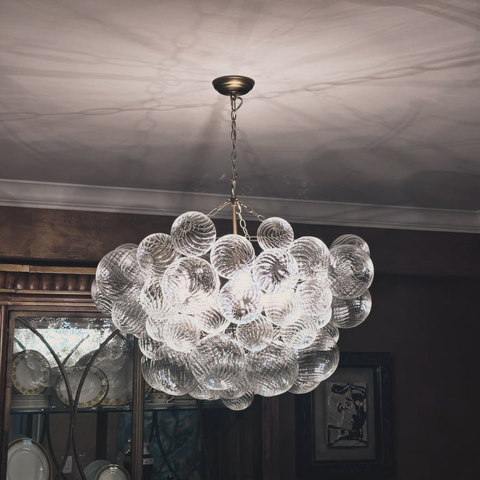 Modern Ball Glass Chandelier for Low-ceiling