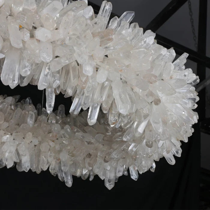 Modern Round/Oval/Linear/Square Natural Crystal Chandelier