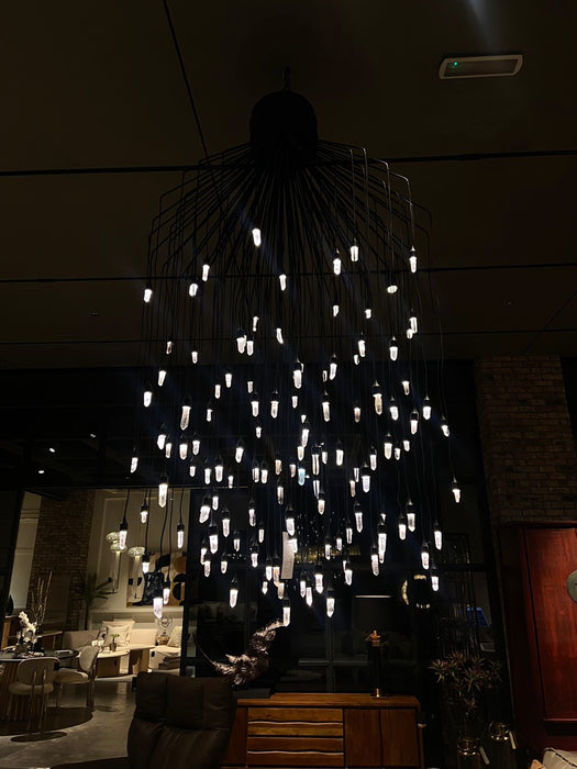 Rock Crystal Raindrop Chandelier for Living Room/Dining Room/Staircase/Foyer