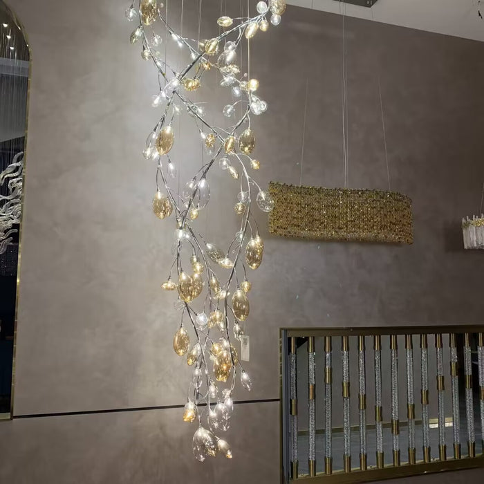 Creative Design Firefly Tree Chandelier for Staircase/Foyer/Villa/Hotel/Restaurant