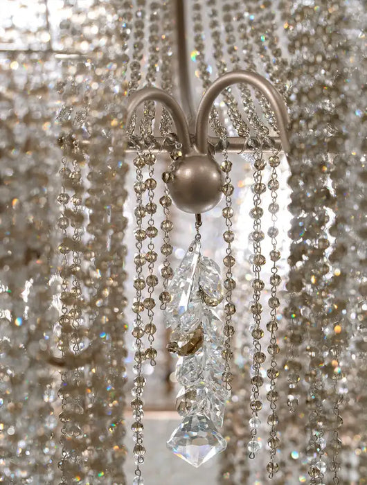 Luxury Crystal Tassel Chandelier for Living Room