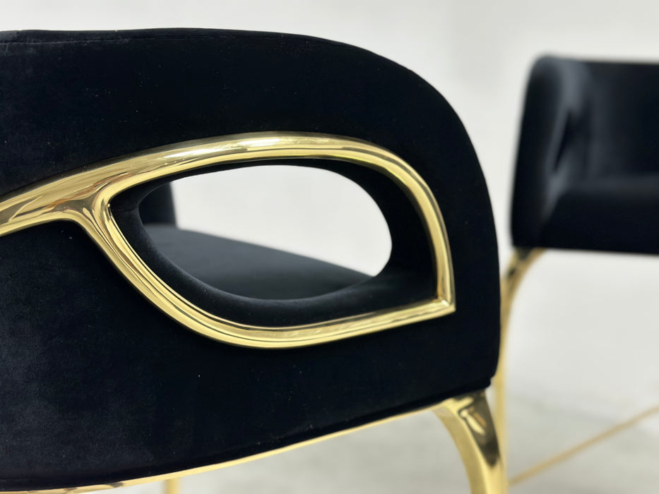 Luxury Brass Eagle-Eye Single Dining Chair