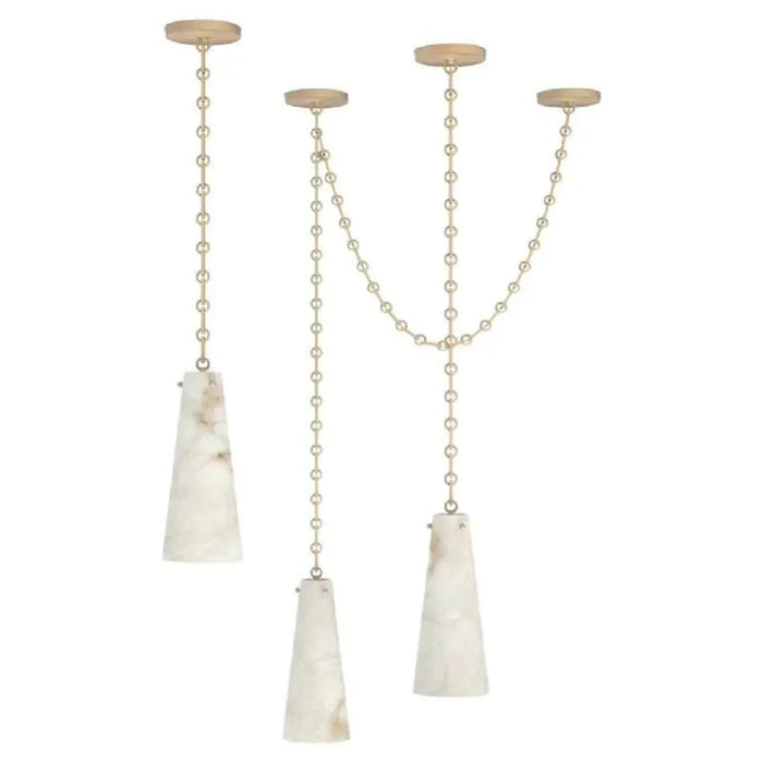 Modern 3/5/7-Light Alabaster Chandelier for Living Room/Dining Room