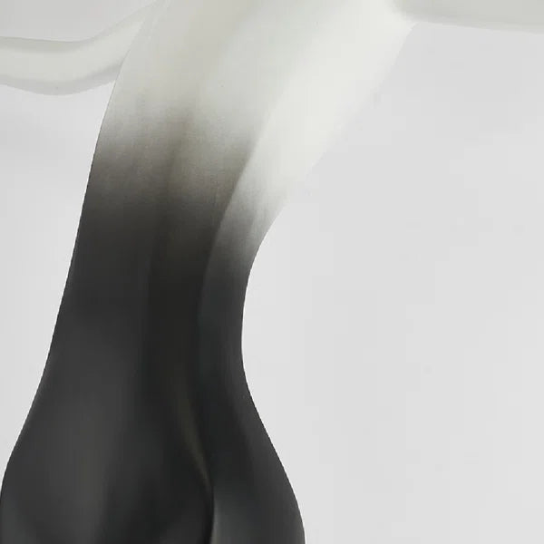 Black and White Gradient Sculpture Floor Lamp