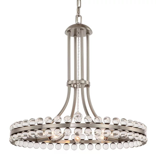 Modern 1-Ring Crystal Chandelier for Low-ceiling