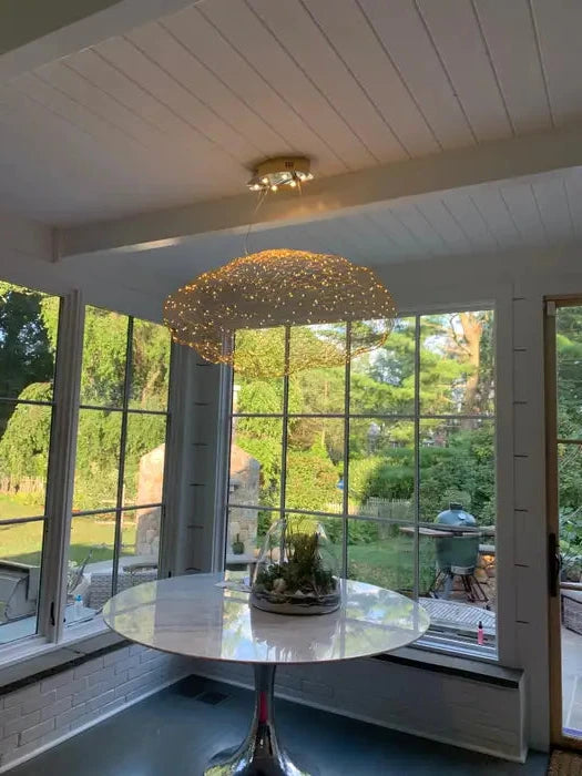 Modern Floating Cloud Mesh Pendant Light