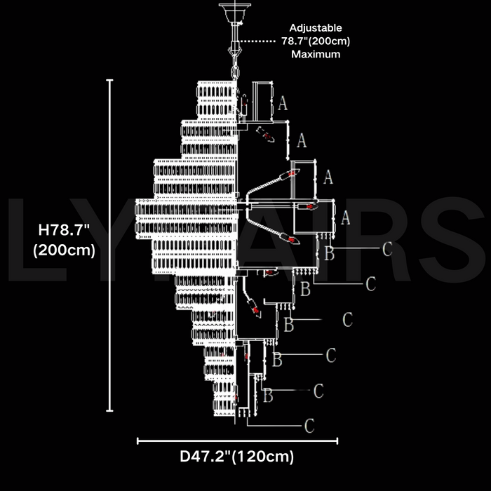 Luxury Extra Large Plaza Multi-Tier Crystal Chandelier For  Hotel Hall / 2 Story Foyer / High Ceiling Living Room