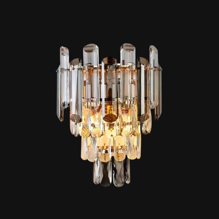 Smoke Gray Crystal Wall Lamp