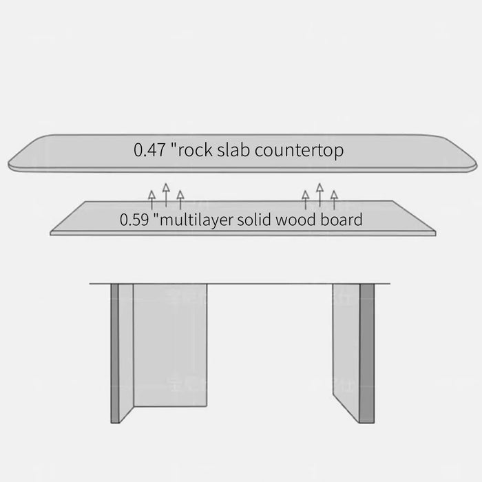Floating Rock Slab Dining Table