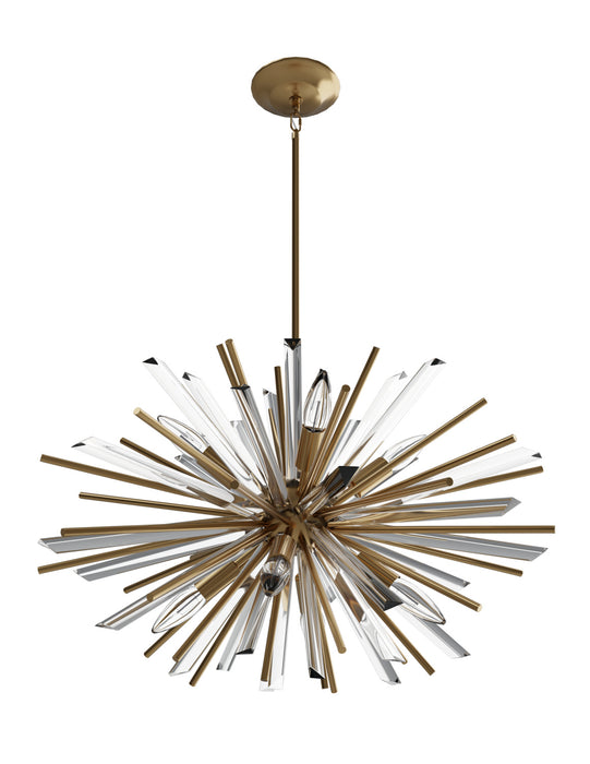 Modern Black/Brass/Chrome Sputnik Chandelier for Living Room/Bedroom