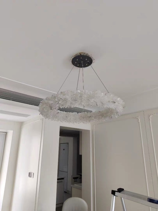 Modern Round/Oval/Linear/Square Natural Crystal Chandelier