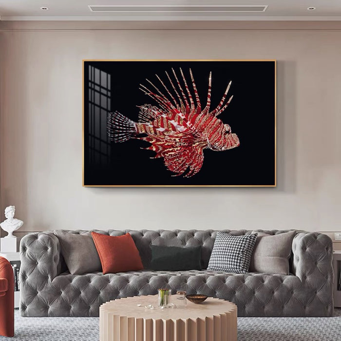 Luxury K9 Crystal Inlaid Snailfish Wall Decor