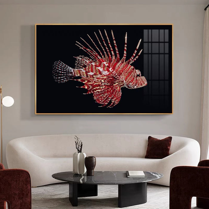 Luxury K9 Crystal Inlaid Snailfish Wall Decor