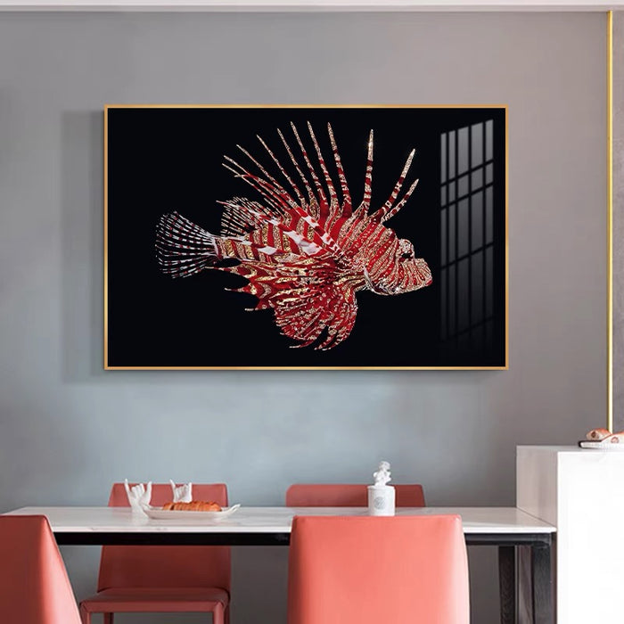 Luxury K9 Crystal Inlaid Snailfish Wall Decor