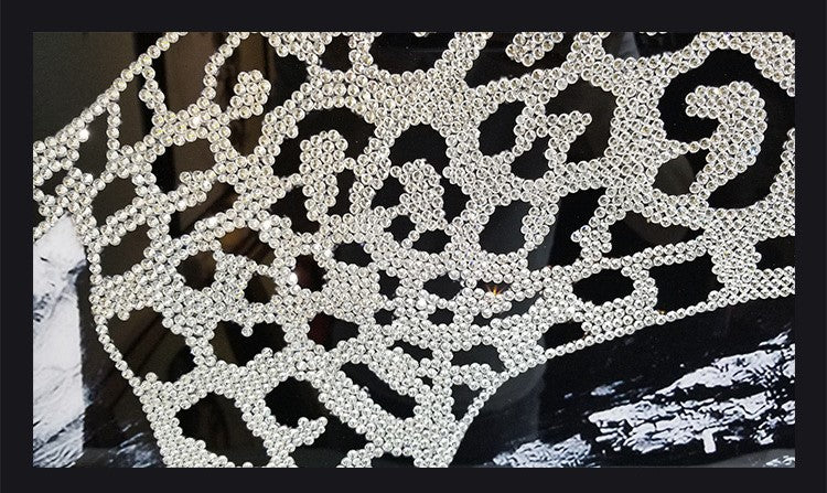 Luxury Leopard Wall Decor with K9 Crystals