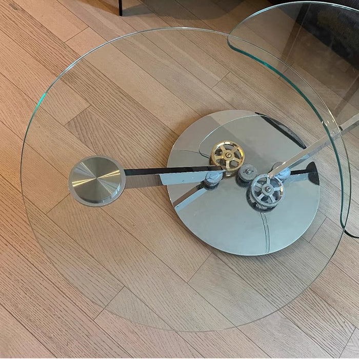 Mechanical Square/Round Glass Coffee Table