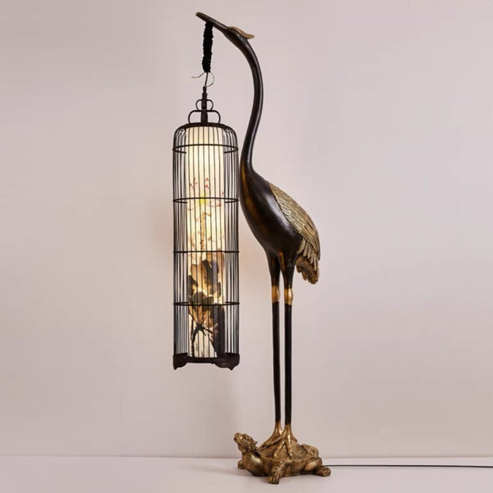 Antique-style Decoration Stork Floor Lamp