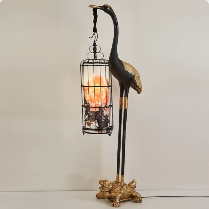Antique-style Decoration Stork Floor Lamp