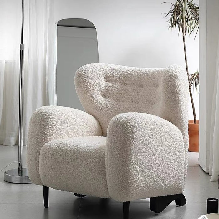 Fleece White Sofa Chair