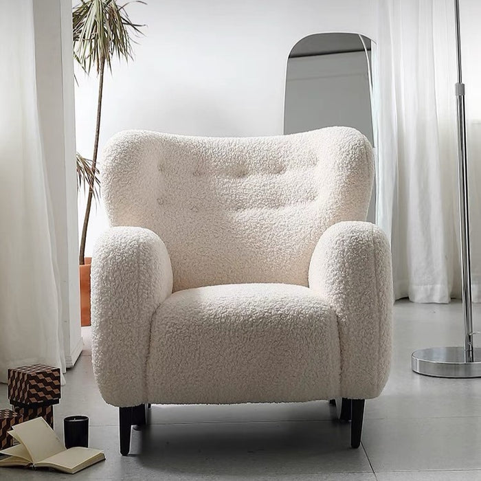 Fleece White Sofa Chair