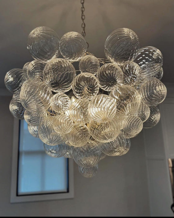 Modern Ball Glass Chandelier for Low-ceiling