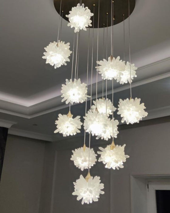 Luxury Floating Crystal Rock Chandelier for Staircase/Foyer