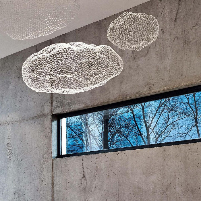 Modern Floating Cloud Mesh Pendant Light